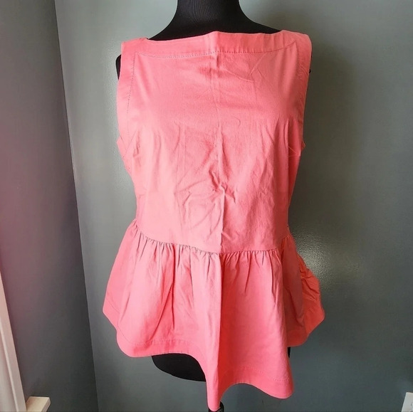 Kate Spade Shore Thing Button Back Peplum Top - Picture 4 of 9